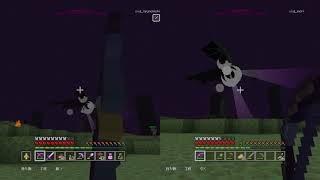 【PS4マインクラフト】マルチプレイ_エンダードラゴン討伐