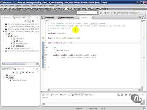 Vtc Player Advanced Java Programming Java Se 7 Documenting Classes Interfaces