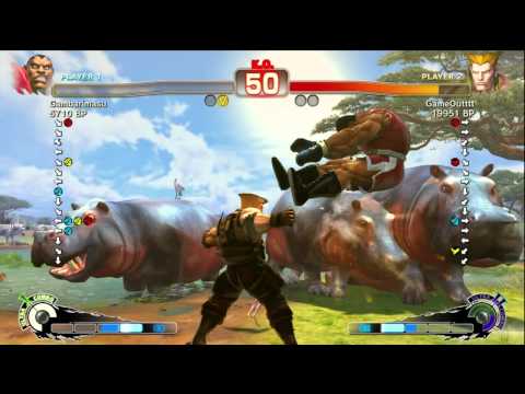 GameOutttt [Guile] vs Gambarimasu [Balrog] SSF4 Japanese Online Ranked Matches - TRUE-HD