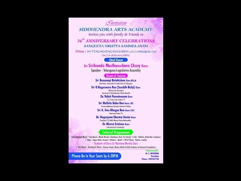 Siddhendra Arts Academy | 36th Anniversary Celebrations | Live | Trinet Live TV