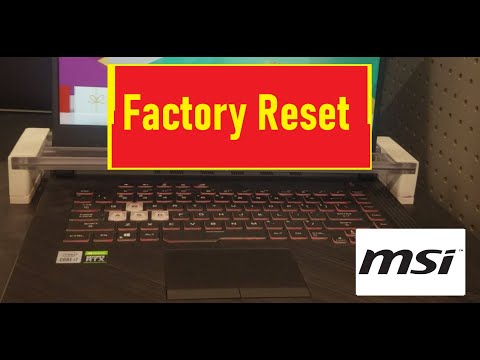 MSI Laptop Full Factory Restore Windows (Modern Titan Stealth Raider Vector CreatorPro Creator RESET