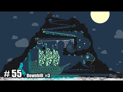 Downhill #3  - The Haunted Mountain (Halloween) - Algodoo Marble Race