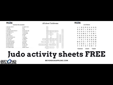 Judo activity sheets for kids to learn about judo (free download)