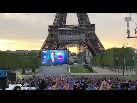 Daft Punk blasted on the Champs de Mars on Election Night 24/04/22