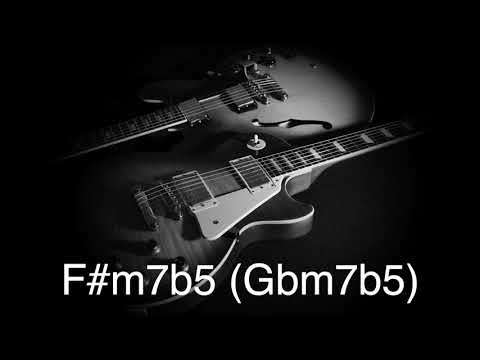 F#m7b5 Gbm7b5 chord pedal for Modes study backing track | Slow Jazz 85 BPM   HD 1080p