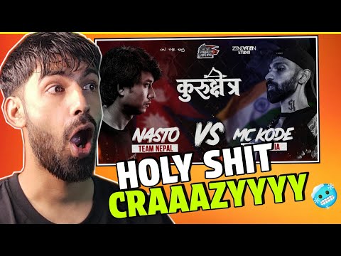 NASTO IS DARK 🥶 NASTO VS MC KODE | NEPAL VS INDIA HISTORICAL RAP BATTLE  #reaction 