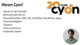 Hosting-Empfehlung | Cyon SSD-Webhosting Schweiz