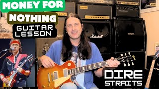 How To Play Money For Nothing By Dire Straits - Guitar Lesson - Mark Knopfler