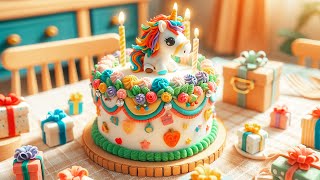 Magical Miniature Unicorns Cake Decorating For Birthday 🦄 Handcrafted Miniature Art