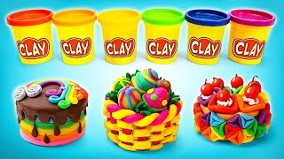 DIY BEST Clay Cakes: Easter Egg Basket, Glittery Rainbow, and Flower Delights!