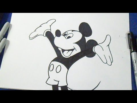 comment dessiner mickey mouse