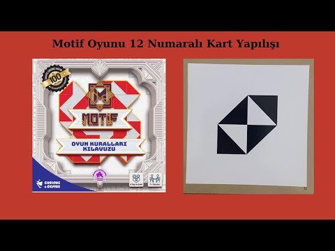 Motif Oyunu 12.  Kart Nasıl Yapılır?