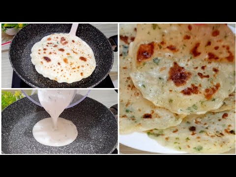 liquid flat bread in 5 min, without yeast, without kneading, easy and fast bread