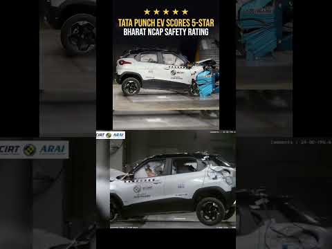 tata punch ev scored 5 star in bhart ncap crash test #india #tata