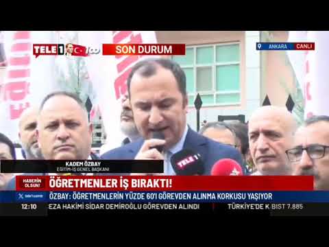 24 Kasım Öğretmenler gününde MEB önünde yaptığımız basın açıklamamız Tele1 Tv`de canlı yayınlandı. | EĞİTİM İŞ