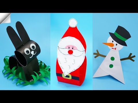Easy Paper snowman Christmas paper crafts 2023