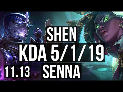 SHEN & Jhin vs SENNA & Ezreal (SUPPORT) | 5/1/19, 2.6M mastery, 1000+ games | KR Diamond | v11.13