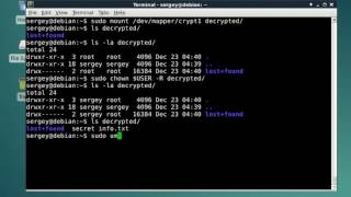 How to create encrypted file container in Linux (Debian, Ubuntu, etc)