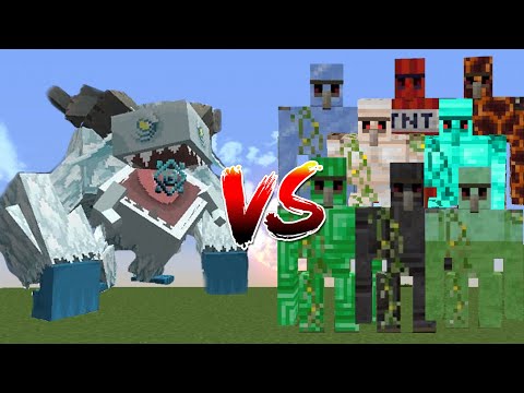 FROSTMAW vs ALL GOLEMS  | Minecraft Mob Battle