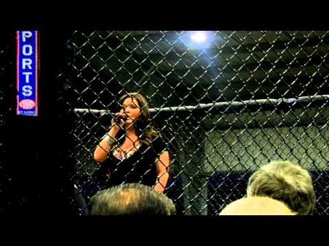 Brandy Hotard singing the Nation Anthem