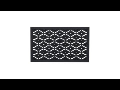 Fußmatte aus Gummi 75 x 45 cm Schwarz - Kunststoff - 75 x 1 x 45 cm