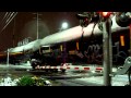 CSX 4419 NS 3026 MIXED FREIGHT CROSS LANDIS AVENUE IN A SNOWSTORM AT NIGHT