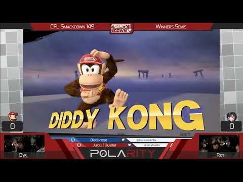 CFL Smackdown 149 WiiU - Dyr (Diddy Kong) vs Riot (Bayonetta) - Winners Semis