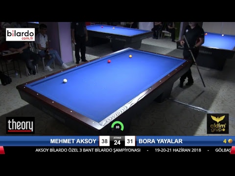 MEHMET AKSOY & BORA YAYALAR Bilardo Maçı - AKSOY BİLARDO 3 BANT TURNUVASI-2. Tur