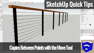Creating Equally Spaced Copies of Objects with the Move Tool in SketchUp