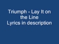 Triumph - Lay It on the Line 