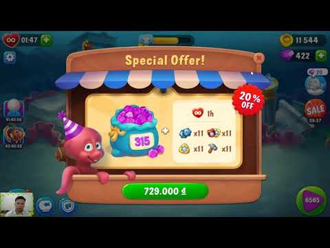 Fishdom Level 6563 - 6565 | SkillGameWalkthrough