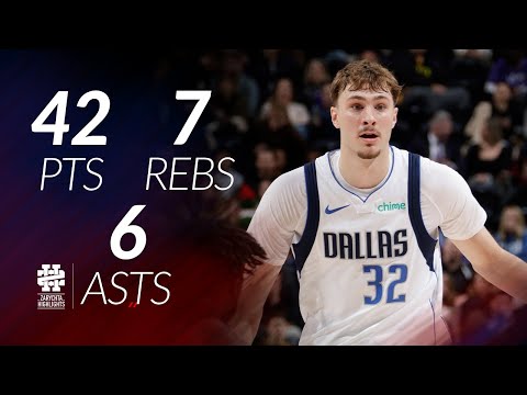 Cooper Flagg 42 pts 7 rebs 6 asts vs Jazz 25/26 season