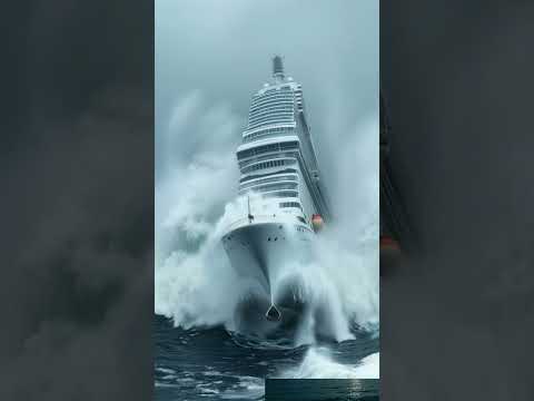"Storm vs. Transatlantic Liner: A Thrilling Battle at Sea!”