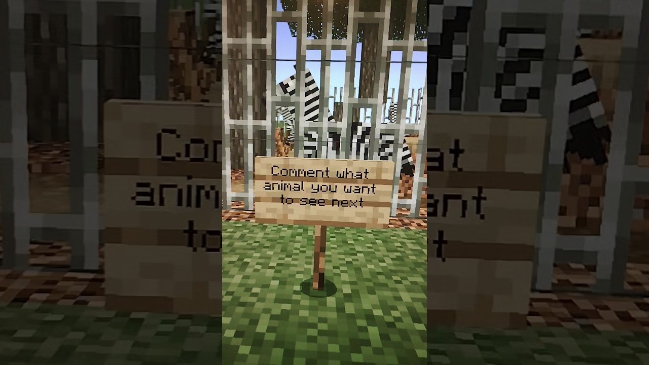 Day 1 building a zoo in Minecraft🦓 #Minecraft #zoo #animals