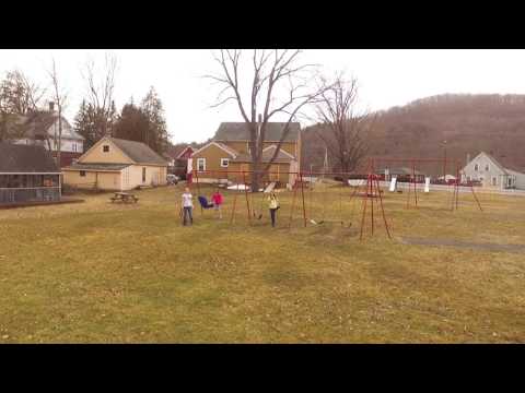 Drone footage from Cutter Park in Warren, MA.