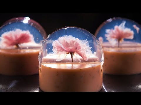 How to make Japanese wagashi Mizu-yokan Sakura and Ruby chocolate