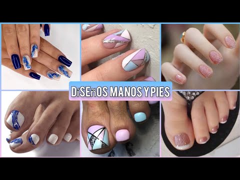 DISEÑOS DE UÑAS SET MANOS Y PIES 2021 COMBINACIONES DE UÑAS PARA PIES Y MANOS #nail #uñaspies #2021