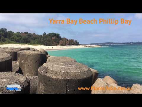 Watch the ocean waves on the beach lapping Yarra Bay Beach Phillip Bay - Ocean Sounds at PlacesToGo