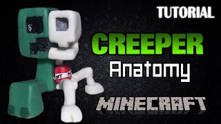 Tutorial Creeper Anatomy en Porcelana Fria | Minecraft | Creeper Anatomy Clay Tutorial