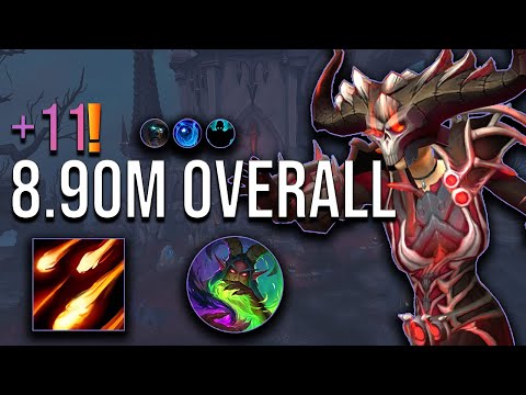 +11 Halls of Atonement Destruction Warlock 8.90M Overall M+ POV | 11.2 (S3 TWW)
