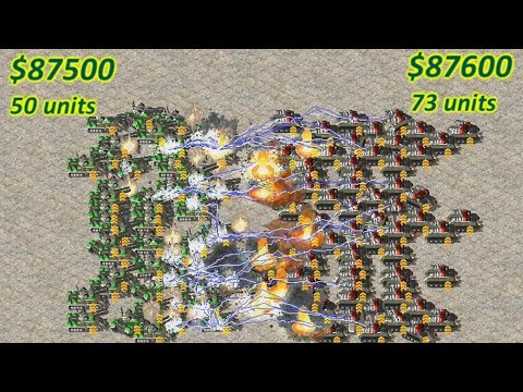 Apocalypse vs Tesla Tank - Same Cost Battle: Red Alert 2