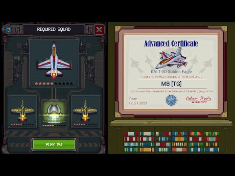 KAI T-50 Golden Eagle ADVANCED Certificate Level - 1945 Airforce Gameplay