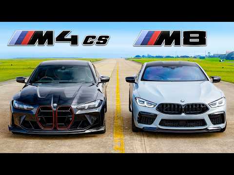BMW M4 CS v M8 Competition: DRAG RACE