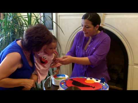 Valentina's Birthday  - Singing Happy Birthday & Elmo Cake
