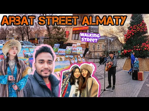 Arbat Street Almaty | There is No Fun in day time | Kazakhstan 4K video