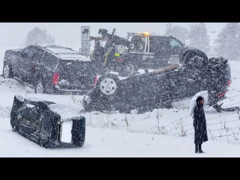 Chaos in I-79 PA Today! Super Snow Storm Causing Many Accident in West Virginia Maryland