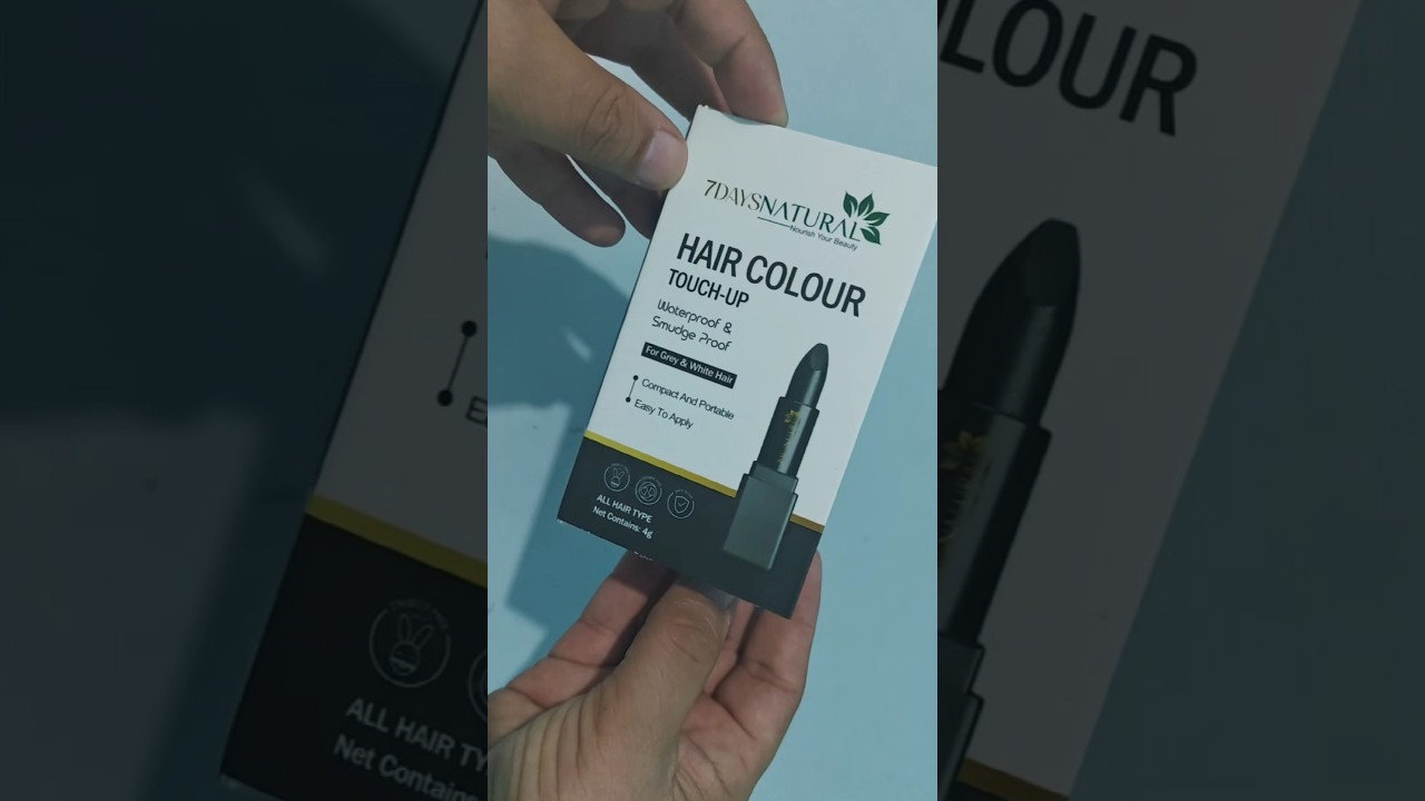 Say Goodbye to white Hair in Seconds! 😲 | Instant Hair Colour Stick | 7Days Natural ✨🖤 #shorts