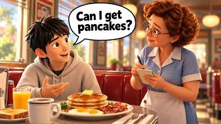🍳 American Diner Vocabulary: Ordering Breakfast | Slow and Easy English Story for Beginners