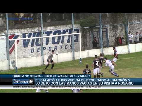 Primera "D" 2013/2014 - Fecha 32 - Argentino de Rosario 2 Atlas 1