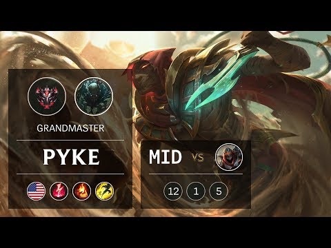 Pyke Mid vs Zed - NA Grandmaster Patch 9.5